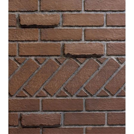 MOBILIARIO 42 in. Liner for Deluxe Fireboxes, Banded Brick MO2215371
